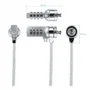 Tooq Cable de Seguridad con Combinación TQCLKC0015, 1,5m, Plata